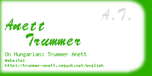 anett trummer business card